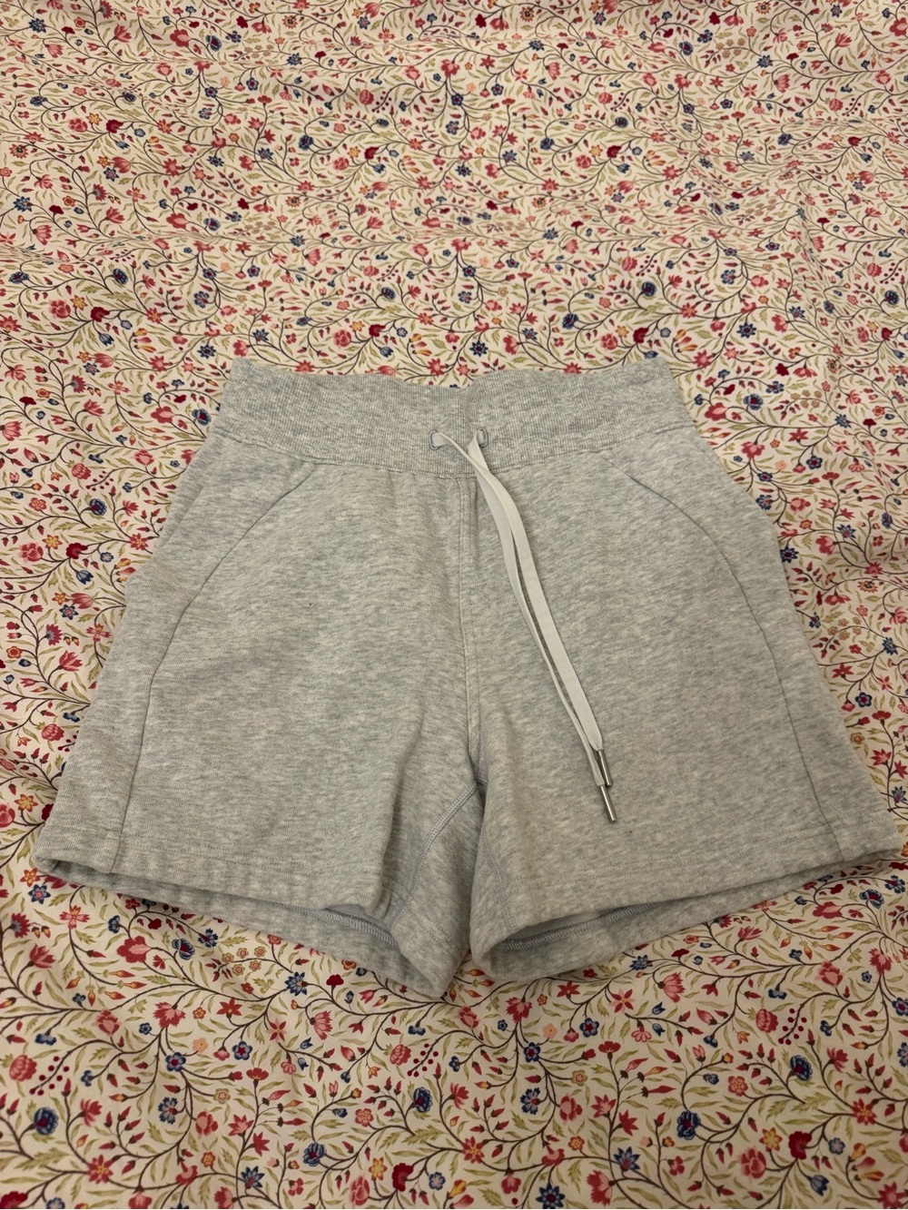 lululemon athletica Light Gray Athletic Drawstring Shorts